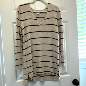 Striped Old Navy Lightweight Sweater. Tunic length. Like new.